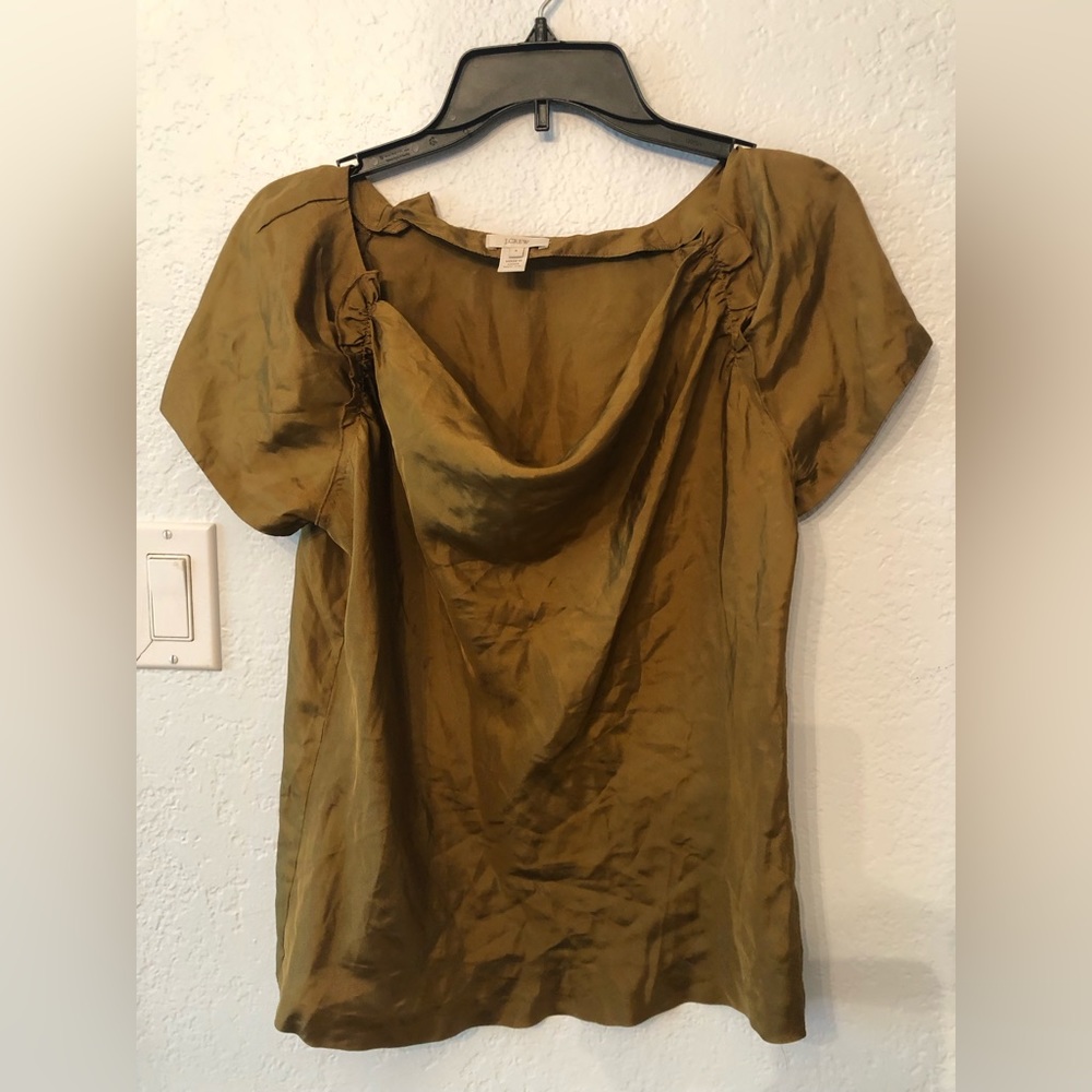 J.Crew 100% Silk Cowl Neck Blouse